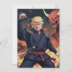 Anime Trump - Fist erhoben Einladung