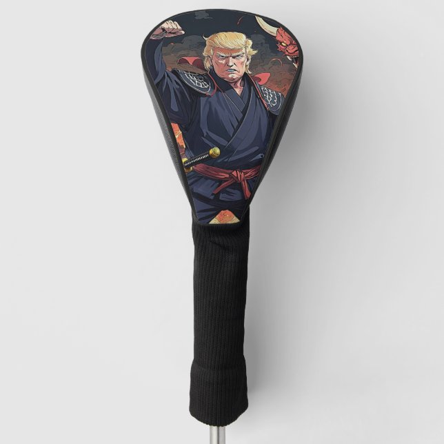 Anime Trump - Fist erhoben Golf Headcover (Vorderseite)