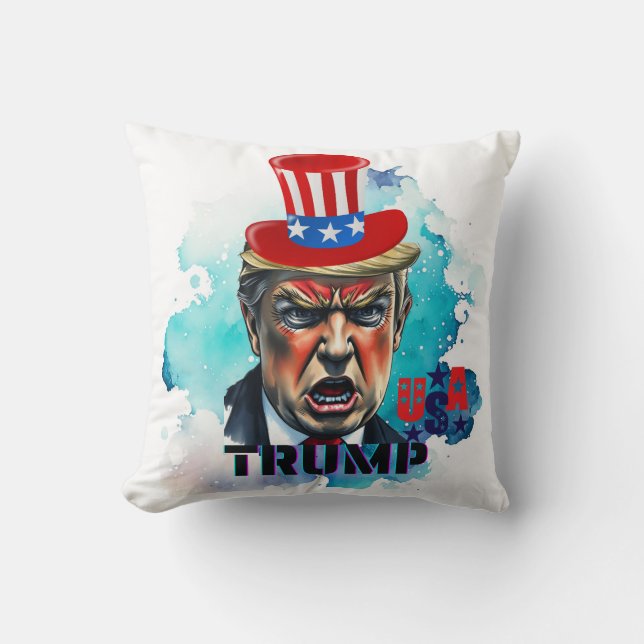 Anime Trump Throw Pillow Kissen (Vorderseite)
