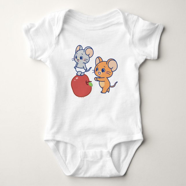 Anime Tuffy und Jerry Apple Rolling Baby Strampler (Vorderseite)