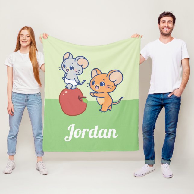 Anime Tuffy und Jerry Apple Rolling Fleecedecke (Beispiel)