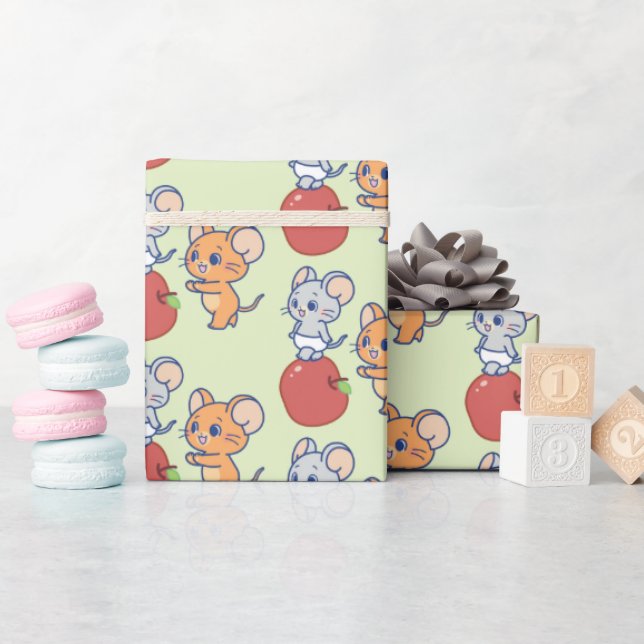 Anime Tuffy und Jerry Apple Rolling Geschenkpapier (Babyparty)