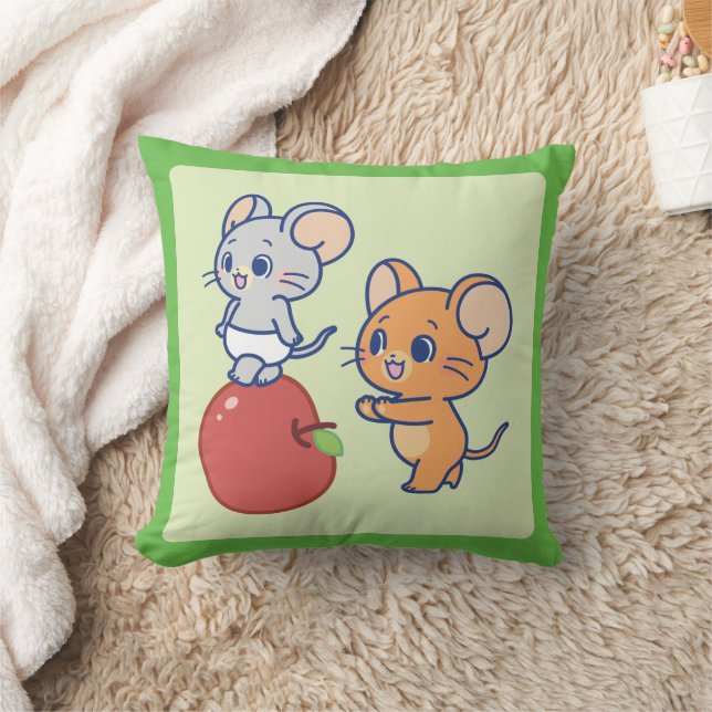 Anime Tuffy und Jerry Apple Rolling Kissen (Decke)