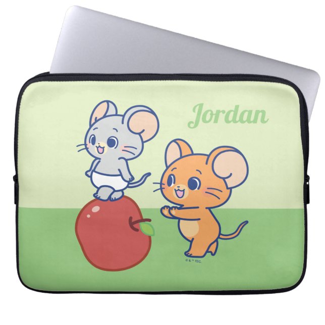 Anime Tuffy und Jerry Apple Rolling Laptopschutzhülle (Vorderseite)
