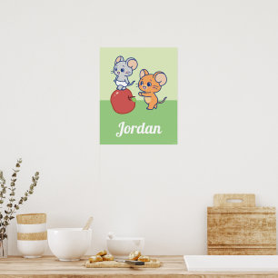 Anime Tuffy und Jerry Apple Rolling Poster