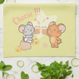 Anime Tuffy und Jerry Cheers zu Käse Geschirrtuch