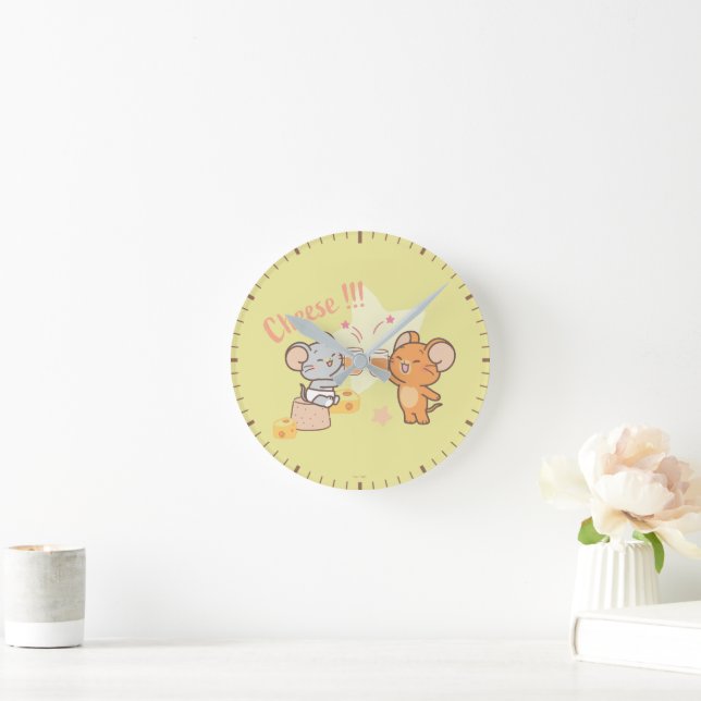 Anime Tuffy und Jerry Cheers zu Käse Runde Wanduhr (Zuhause)