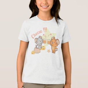 Anime Tuffy und Jerry Cheers zu Käse Tri-Blend Shirt