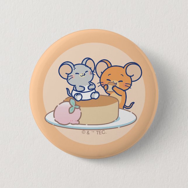 Anime Tuffy und Jerry Cheesecake Button (Vorderseite)