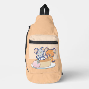 Anime Tuffy und Jerry Cheesecake Crossbody Bag