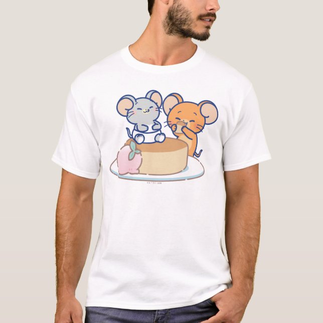 Anime Tuffy und Jerry Cheesecake T-Shirt (Vorderseite)