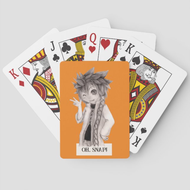 Anime Typ O SNAP, Original Zeichnend Spielkarten (Rückseite)