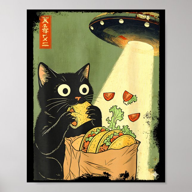 Anime UFO Cat Tacos Japanese Magic Poster (Vorne)