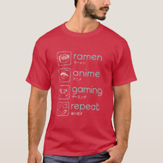 Anime- und Gaming-Routine-Freunde T-Shirt