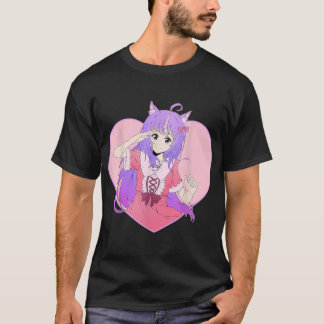 Anime Unicorn Girl Valentine's Day Kawaii Liebe He T-Shirt