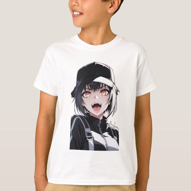 Anime Vampir Mädchen T-Shirt (Vorderseite)