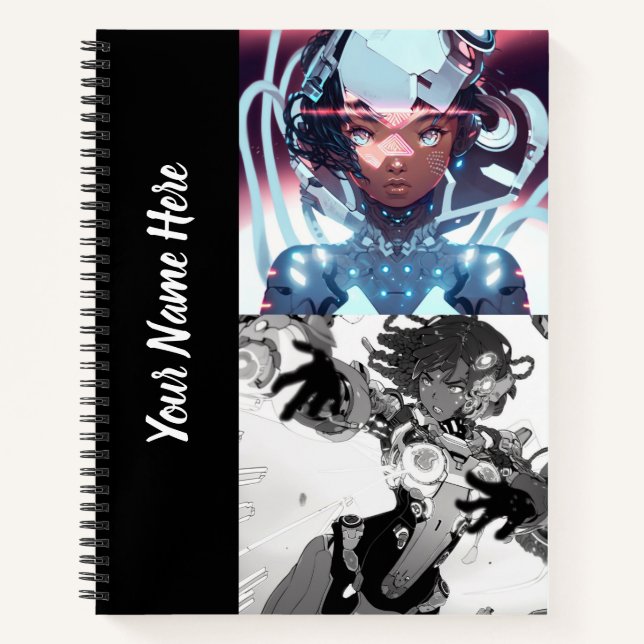 Anime Variety Cover 8.5" x 11" Spiral Sketchbook Notizbuch (Vorderseite)