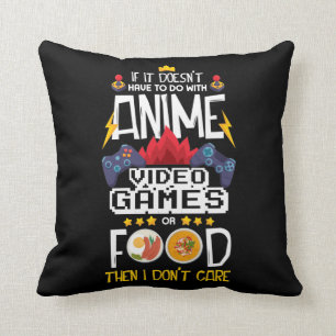 Anime Video Game Food Gamer Nerd Gaming Controller Kissen