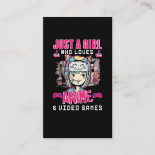 Anime Video Games Girl Otaku Teen Japanisches Gami Visitenkarte
