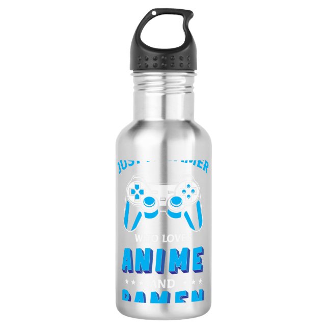Anime, Video Games & Ramen Edelstahlflasche (Vorderseite)