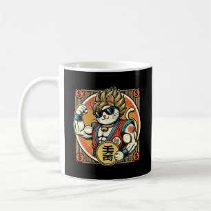 Anime Vintage Maneki Neko Glückskatze, Erfolg Geld Kaffeetasse