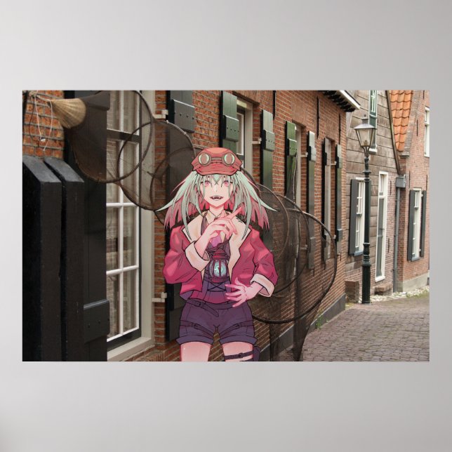 anime, VTuber, V Tuber Dutch town Poster (Vorne)