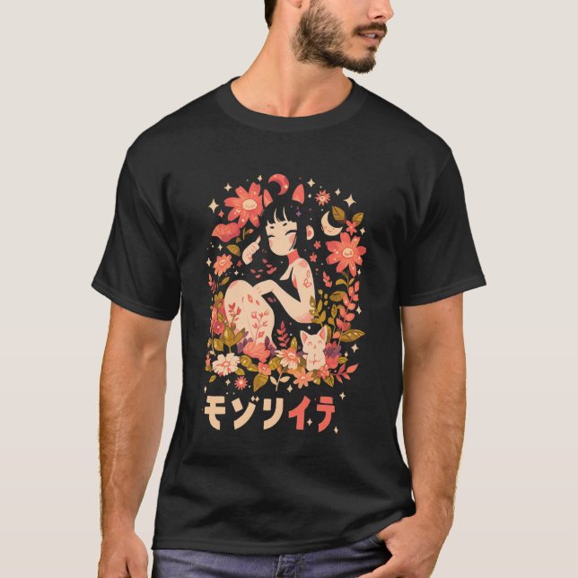 Anime Waifu Cute Anime Manga Cat Girl Sweet Retro  T-Shirt (Vorderseite)