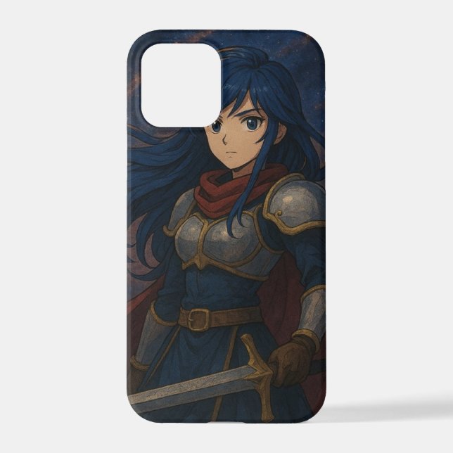  Anime Warrior Girl – Epic Fantasy Phone Case iPhone Hülle (Rückseite)