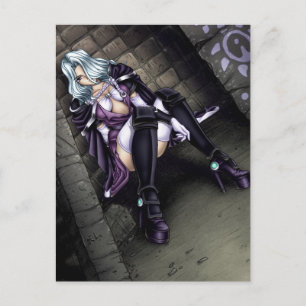 Anime Warrior Girl Postkarte