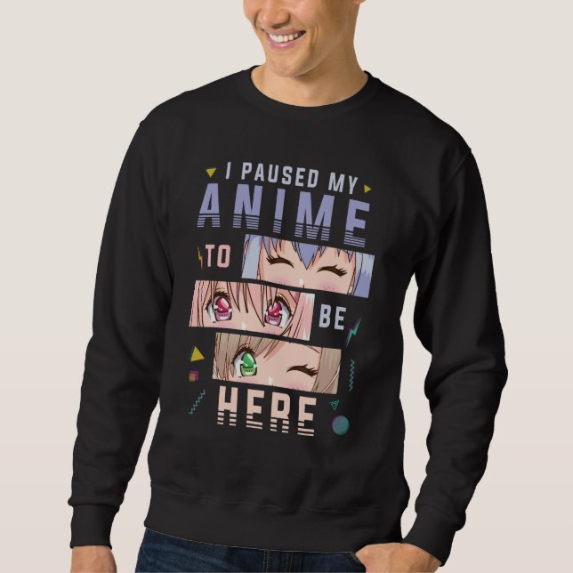 Anime watching Girl Japanese Anime Lover Sweatshirt (Vorderseite)