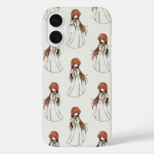 Anime Weeb Girl Manga-Muster iPhone 16 Hülle