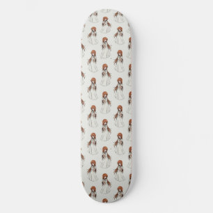 Anime Weeb Girl Manga-Muster Skateboard