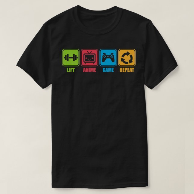Anime, Weight, Video Games Funny Otaku Workout P T-Shirt (Design vorne)
