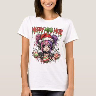 Anime-Weihnachts-Shirt Punk Frohe Geschenk-Teen-Mä T-Shirt