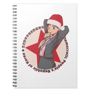 Anime-Weihnachtspullover - Süßes koreanisches Mädc Notizblock