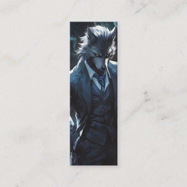 Anime Werewolf Gentleman Mini Visitenkarte (Vorderseite)