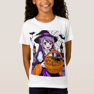 Anime Witch mit einem Körbchen von Pumpkins T-Shirt