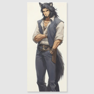 Anime Wolf Zaddy Magnetkarte