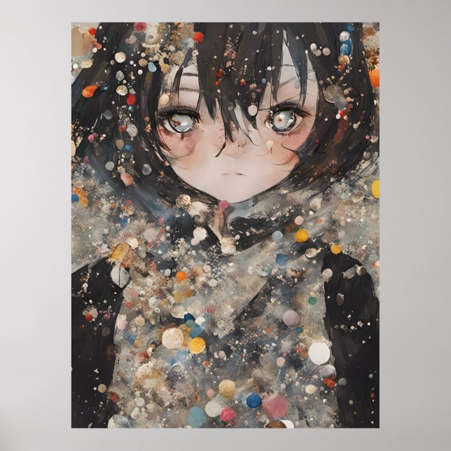 Anime Woman Collage Poster (Vorne)