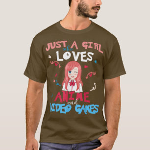 Anime Women Teen Girl Who Lieben Videospiele T-Shi T-Shirt