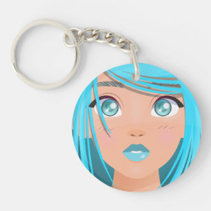 ANIME-ZEICHENTRICKMÄDCHEN SCHLÜSSELANHÄNGER
