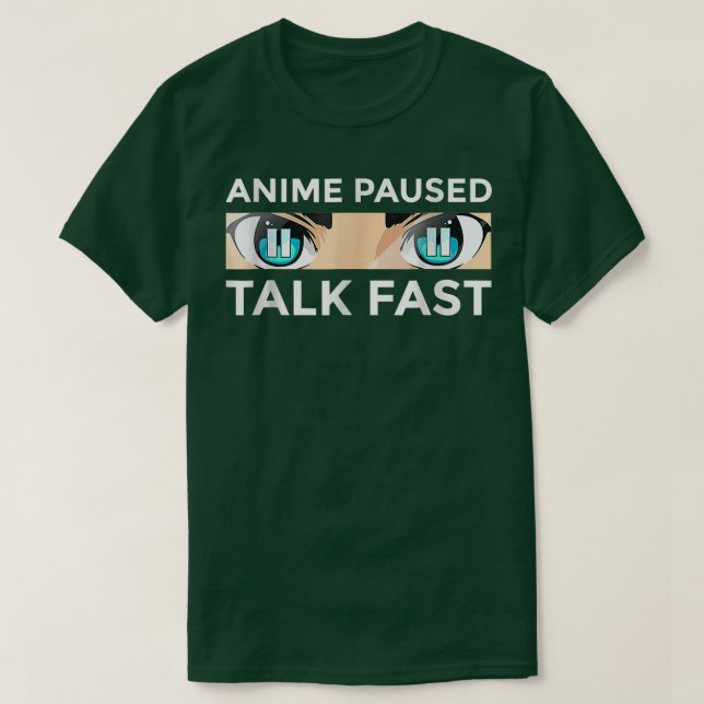 Animee Art Girls Animee Paused Talk Fasts Animee L T-Shirt (Design vorne)
