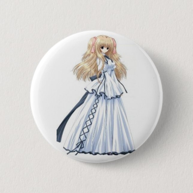 Animemädchen Button (Vorderseite)