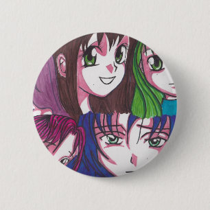 Animemädchen Button