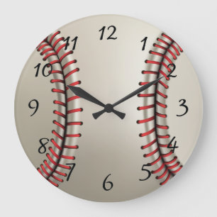 Animierte Baseball-Rundwanduhr Große Wanduhr