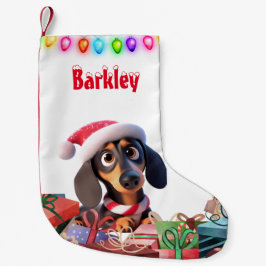 Animierte Dackel Kleiner Weihnachtsstrumpf