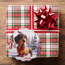 Animierte Dackel Ornament Karte