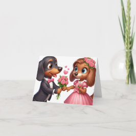 Animierte Dackel Valentine Card Karte