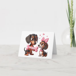 Animierte Dackel Valentine Card Karte