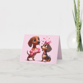 Animierte Dackel Valentine Card Karte
